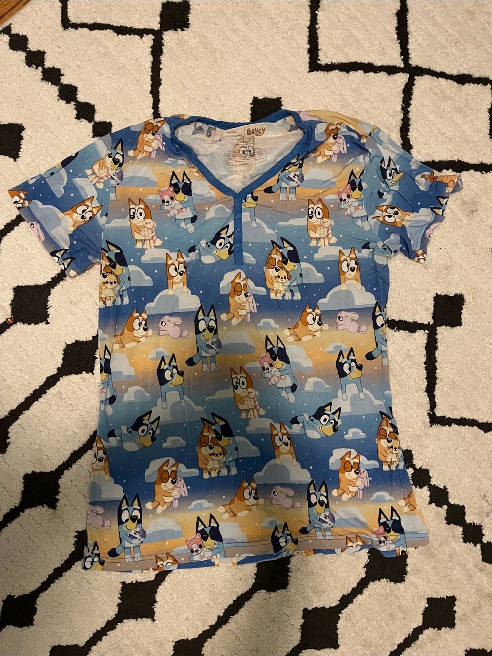 Little Sleepies Bluey pajama top S